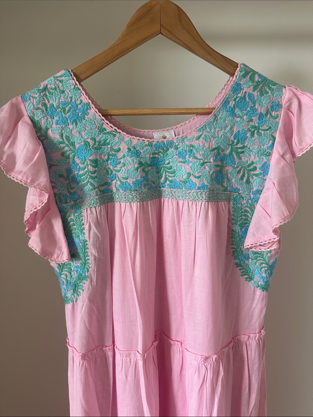 J. Marie Genevieve Embroidered Midi Dress Size Medium - Picture 3 of 9